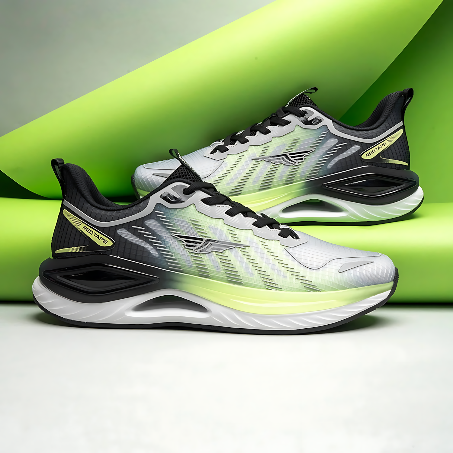 Stylish Athletic Sneakers for Men - Lime Green