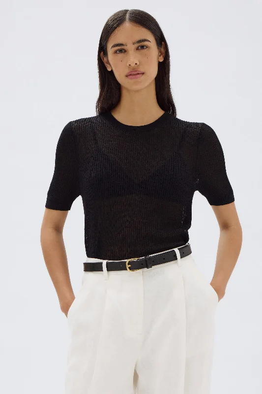 Belle Knit Short Sleeve Tee purpose