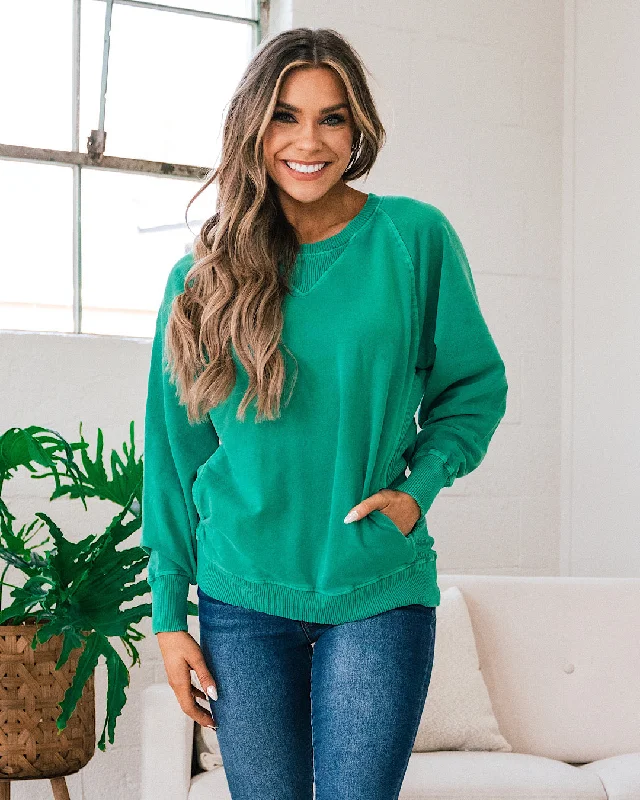 Girlfriend Crewneck Sweatshirt - Forest French