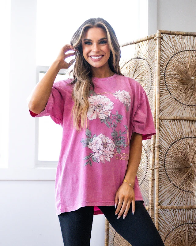 Grow in Grace Pink Tee Elegant Women's 