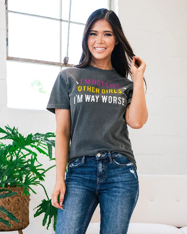 Not Like Other Girls Faded Black Tee FINAL SALE Modern Women's 