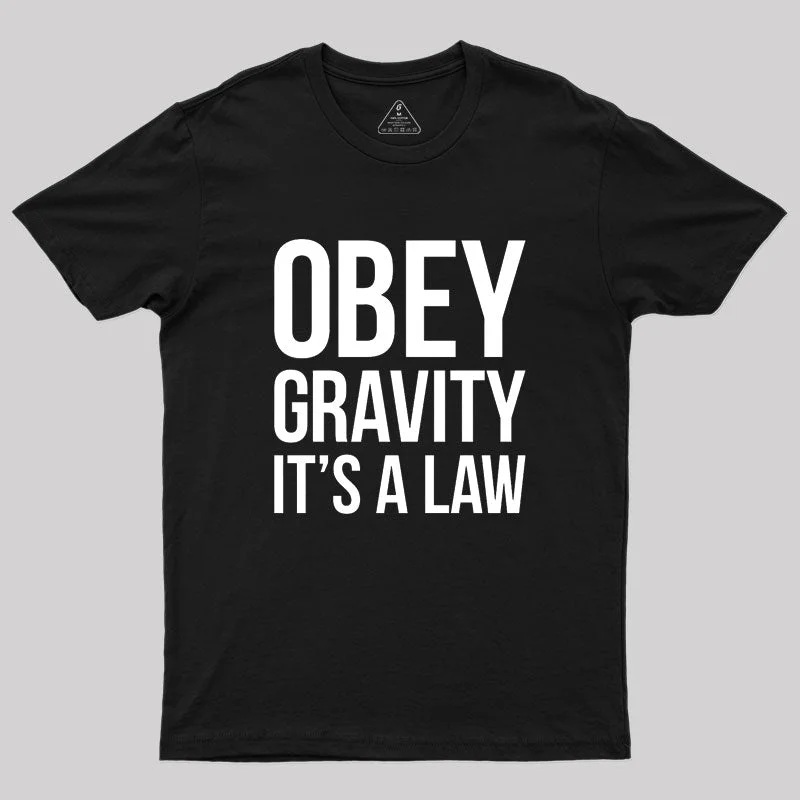 Funny Science Obey Gravity It's The Law Geek T-Shirt Sporty Women's Tennis