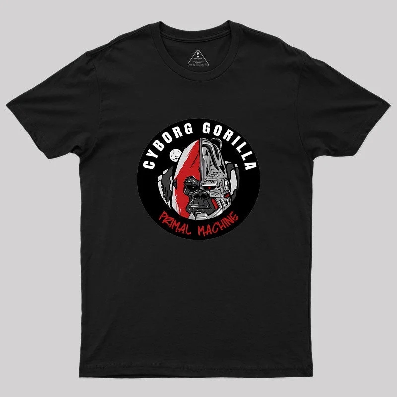 Cyborg Gorilla Geek T-Shirt Sophisticated Women's Tailored