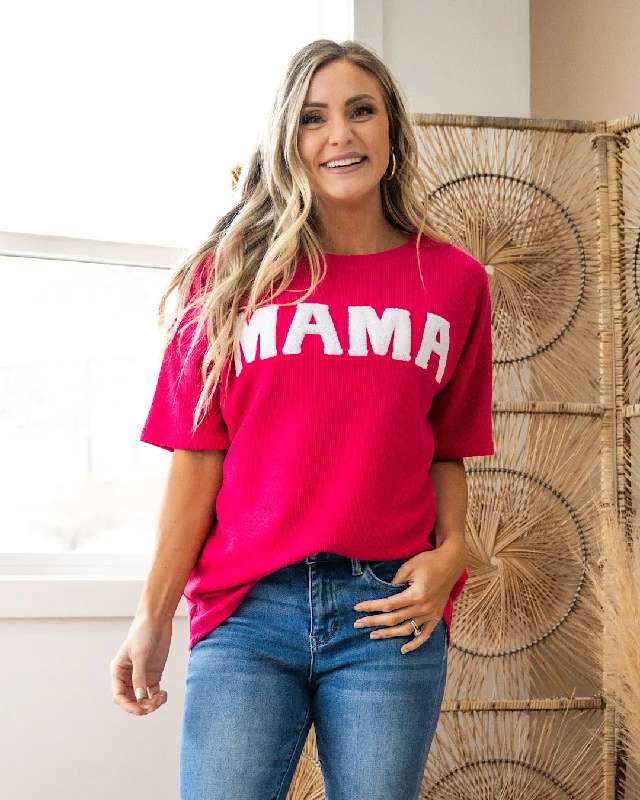 Mama Ribbed Fuchsia Top FINAL SALE Luxurious Women's High -  end
