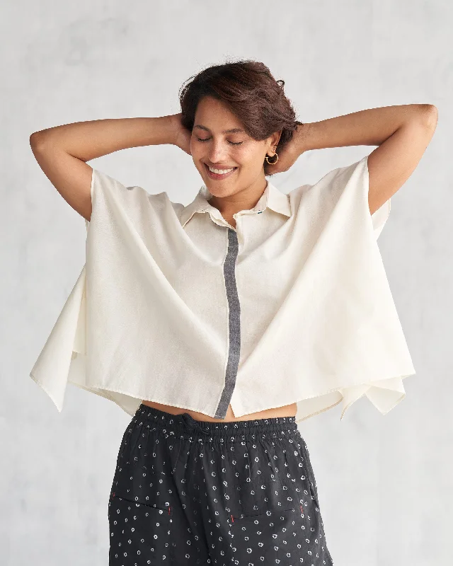 Asymmetrical Hem Top - Ivory