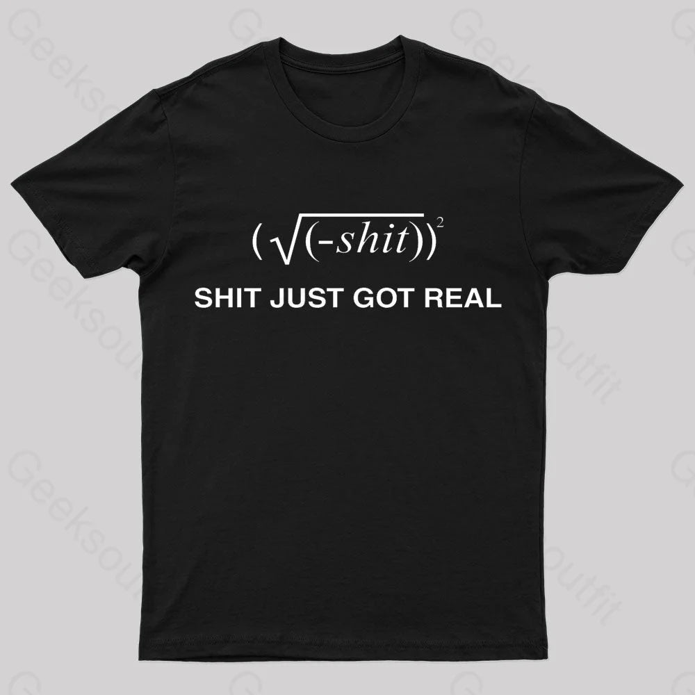 Shit Just Got Real Nerd T-Shirt