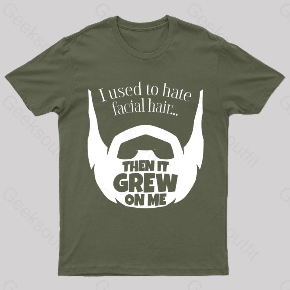 Hate Facial Hair Geek T-Shirt