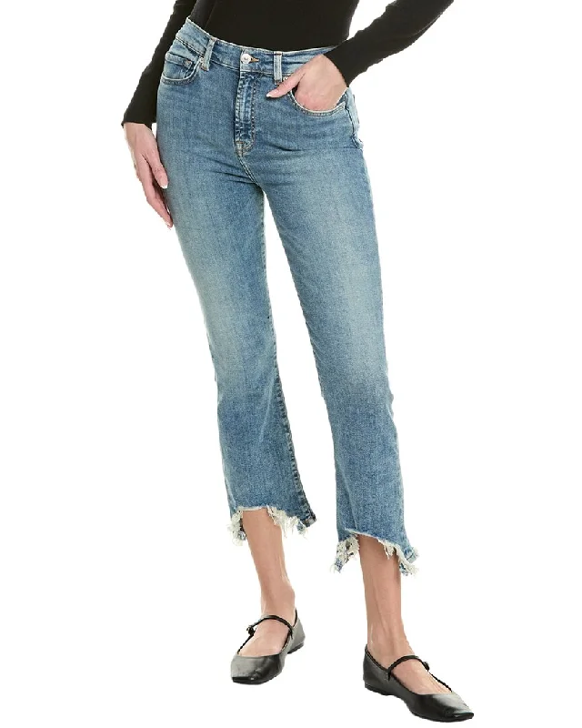 7 For All Mankind High-Waist Slim Kick Jean Cozy Women's Sherpa - lined