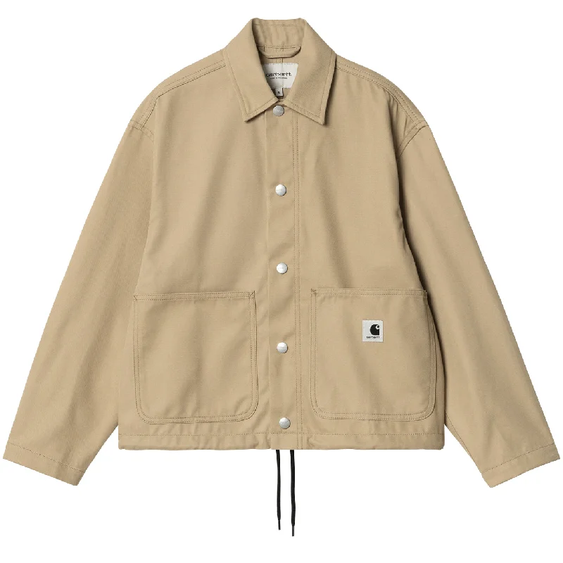 Carhartt WIP Womens Simple Shirt Jac Leather Rigid Laid - back Women's Style