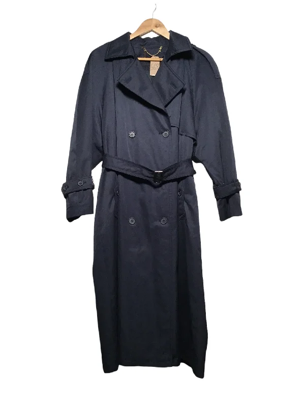 Women’s Navy Belted , detachable fleece Lined Trench Coat (Size M/L) Casual Women's Japanese 