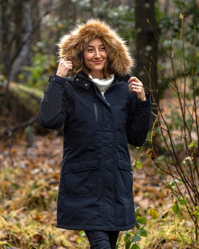 Lyra Parka in Black Refined Women's Hand - crafted