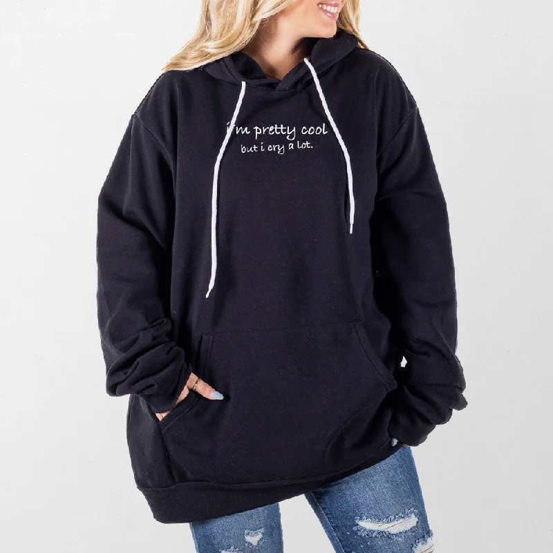 Cry A Lot Giant Hoodie Artistic Women's Hand - painted