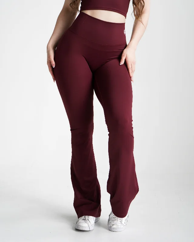 Impact Flare Leggings - Wine