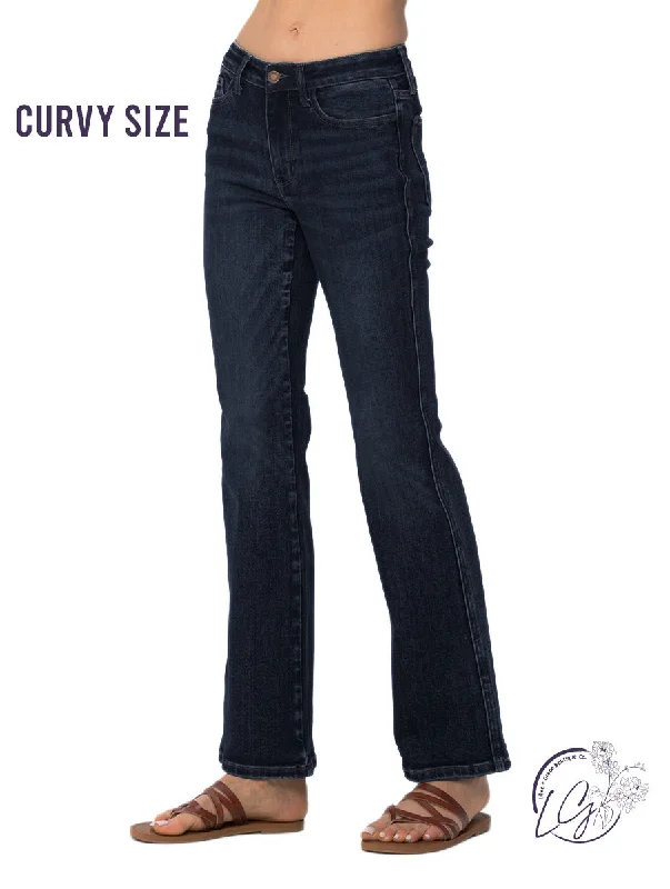 Curvy Virginia Vintage Wash Rugged Bootcut By Judy Blue Practical Women's Multi - 
