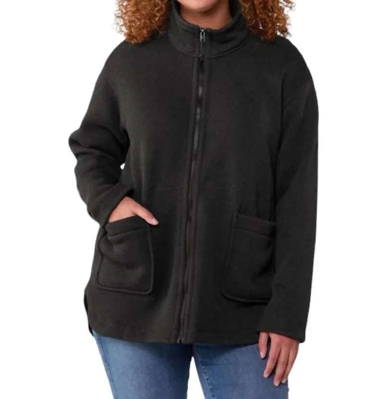 Women's Better Sweater Oversized Coat In Black Cashmere
