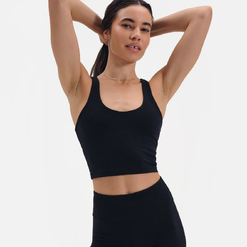 Organic Stretch Racer Tank Cashmere