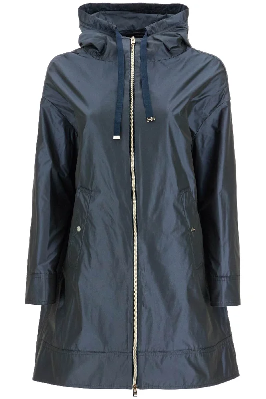 Herno Women's  blue Technical Taffeta Waterproof Parka With Hood