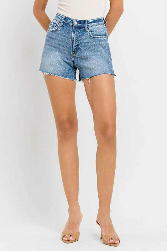 High Rise Side Slit A Line Shorts Refined Women's Hand - crafted