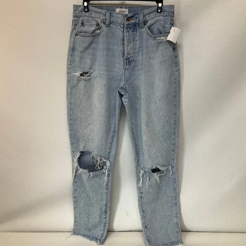 Jeans Straight By Pistola In Blue Denim, Size: 4 Sporty Women's Athleisure 