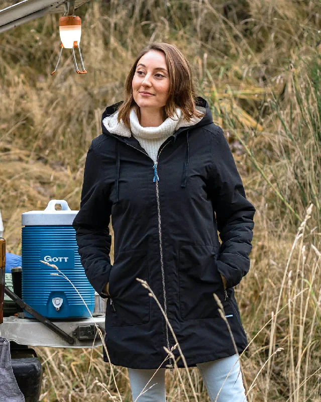 Hestia Coat in Black Practical Women's Quick - dry