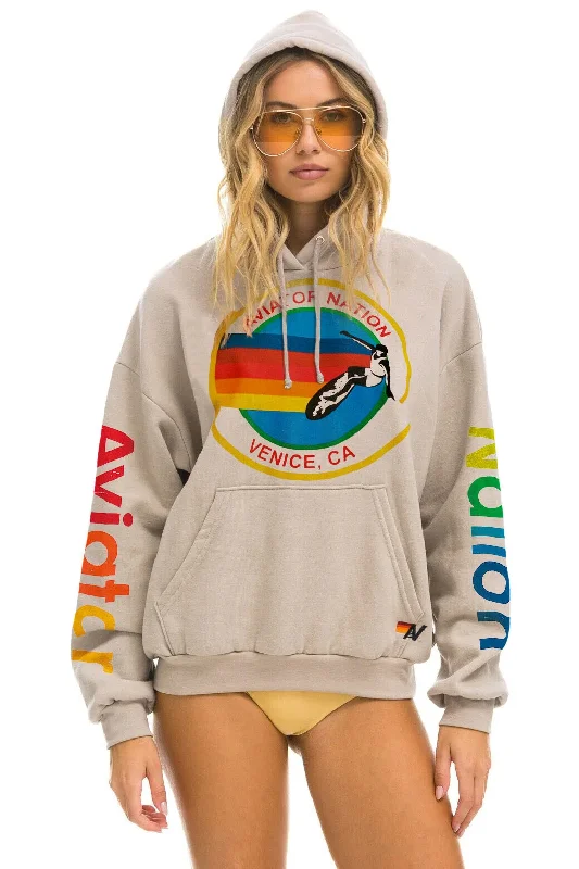 AVIATOR NATION  RELAXED PULLOVER HOODIE - SAND