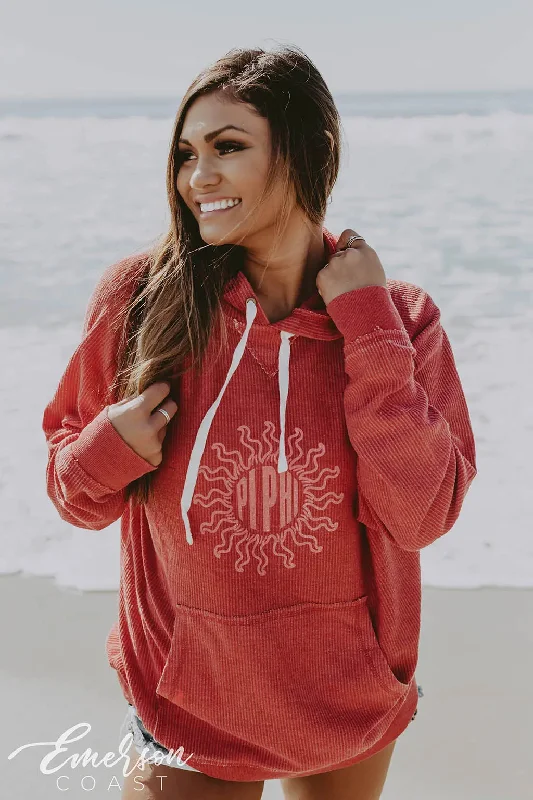 Pi Beta Phi PR Corduroy Hoodie Bohemian Women's Free