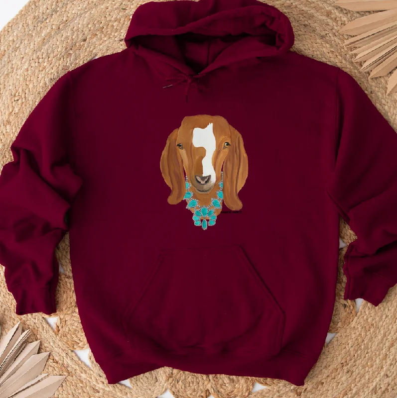 Tan Goat Squash Blossom Hoodie (S-3XL) Unisex - Multiple Colors! Artistic Women's Avant - 
