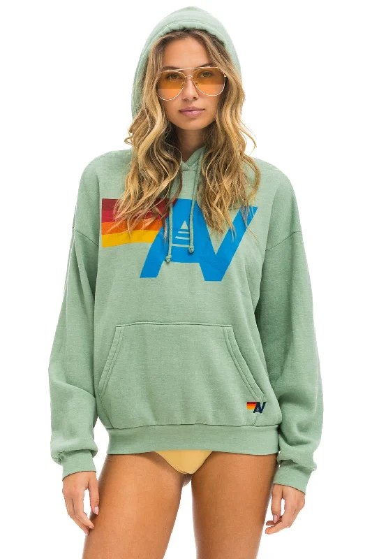 LOGO PULLOVER RELAXED HOODIE - SAGE