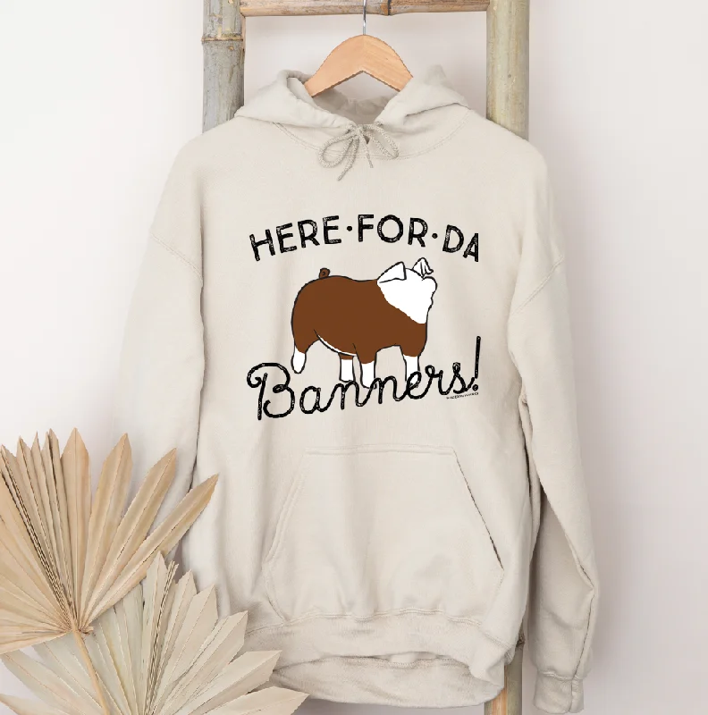 Here For Da Banners PIG Hoodie (S-3XL) Unisex - Multiple Colors! Gym