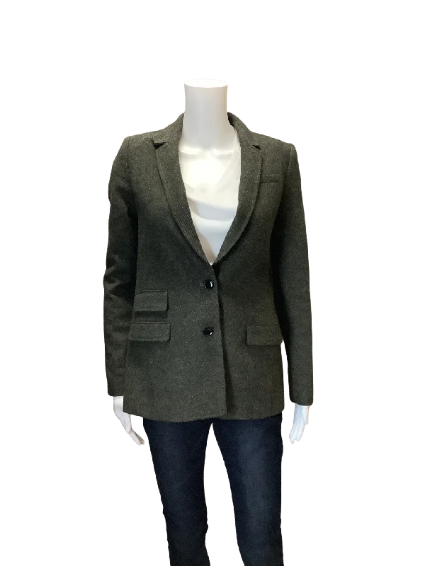 Banana Republic Green Tweed Jacket  Size: 0