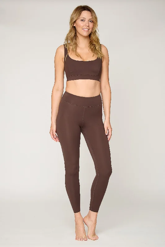 Desire Full Length Legging Espresso Monochromatic Office Style