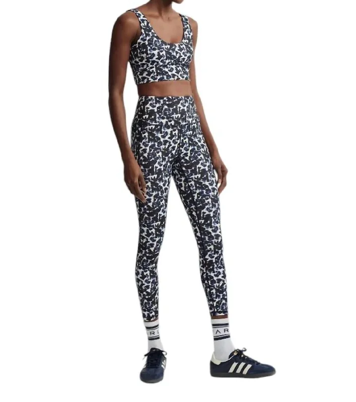 Form High Pocket Leggings In Ink Block Floral Artistic Women's Hand - painted