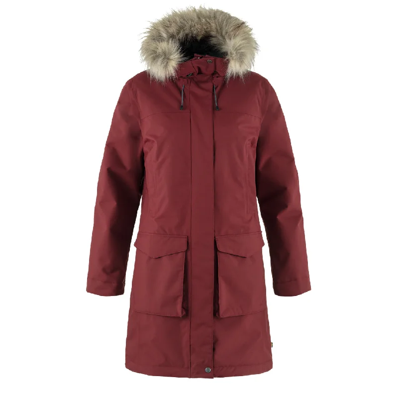 Fjallraven Womens Nuuk Lite Parka Bordeaux Red Traditional Women's 