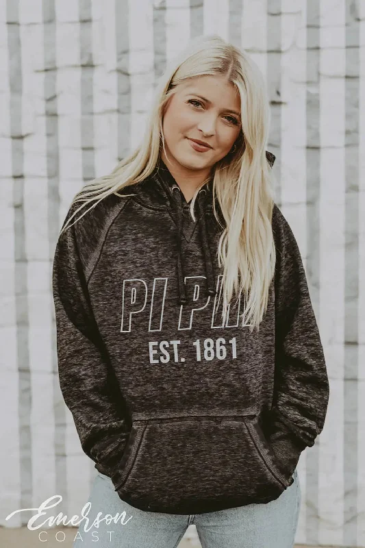 Pi Beta Phi Acid Wash Hoodie Classic Women's Pin - striped