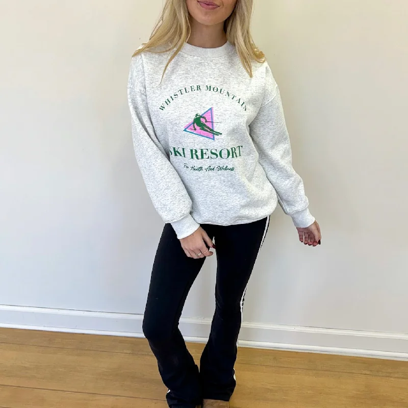 Ski Resort Pullover - Heather Grey Bold Women's Statement