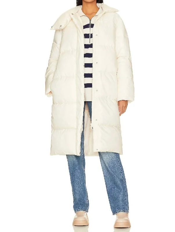 Marlon Puffer Coat In Ivory