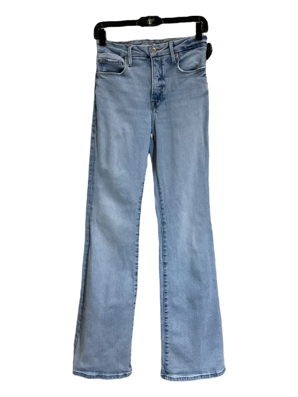 Jeans Boot Cut By Good American In Blue Denim, Size: 4 Cool Women's Distressed