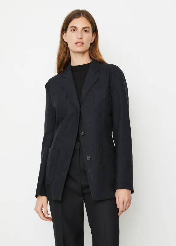 Slim Viscose Linen Blazer Compression