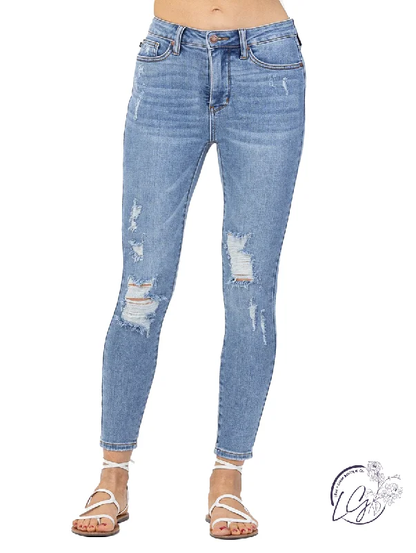 Angel High-Rise Tummy Control Skinny by Judy Blue Monochromatic All - in - one