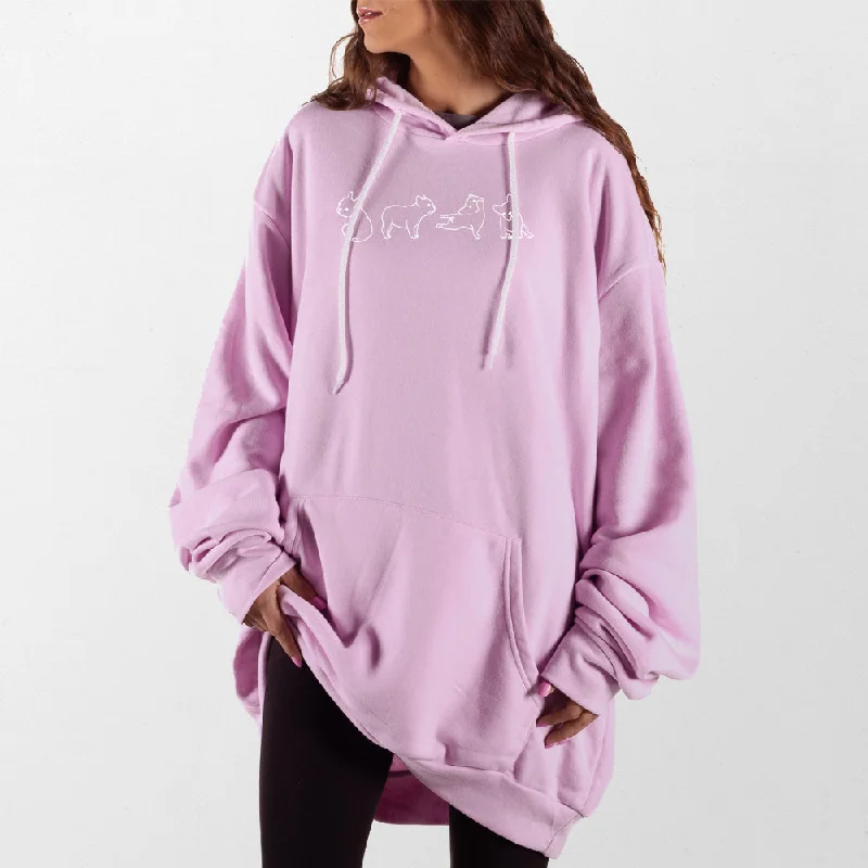 Frenchie Giant Hoodie Elegant Women's Formal 
