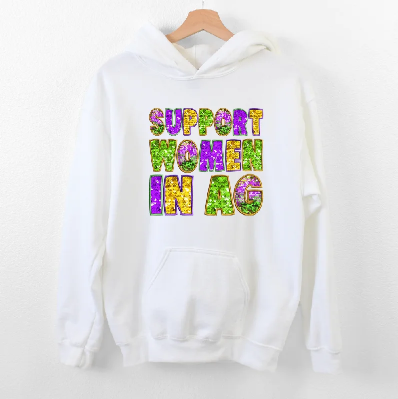Mardi Gras Support Women In Ag Hoodie (S-3XL) Unisex - Multiple Colors! Street