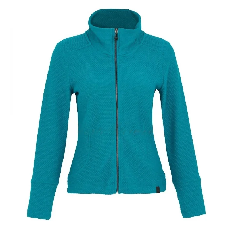 Textured Jacket In Teal Edgy Women's Punk