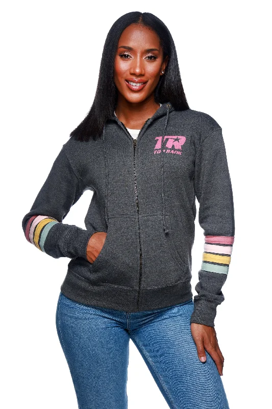 Full Zip Top Rank Women's Hoodie Trendy Women's 