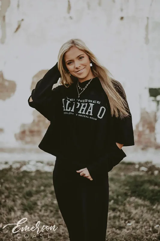 AOII Big Little Cut Out Hoodie French