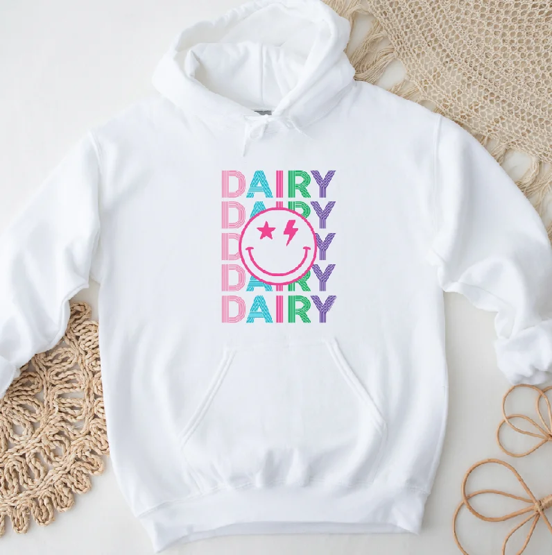 Line Smile Dairy Hoodie (S-3XL) Unisex - Multiple Colors! Classic Women's Tweed