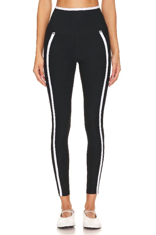 Spacedye New Moves High Waisted Midi Leggings In Darkestnight/white European