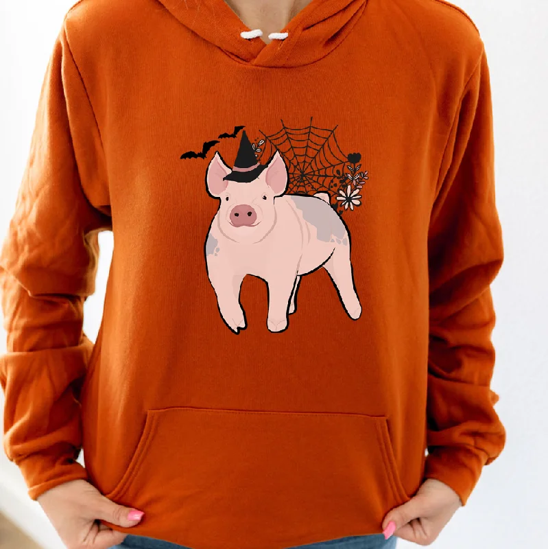 Floral Witch Pig Hoodie (S-3XL) Unisex - Multiple Colors! Confident Women's Power