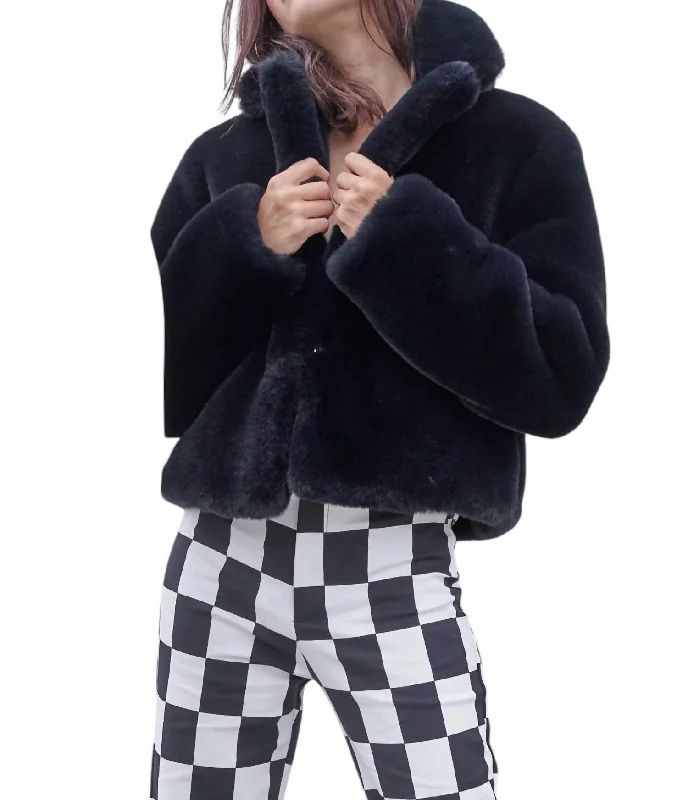 Martha Jacket In Black Unique Women's Upcycled