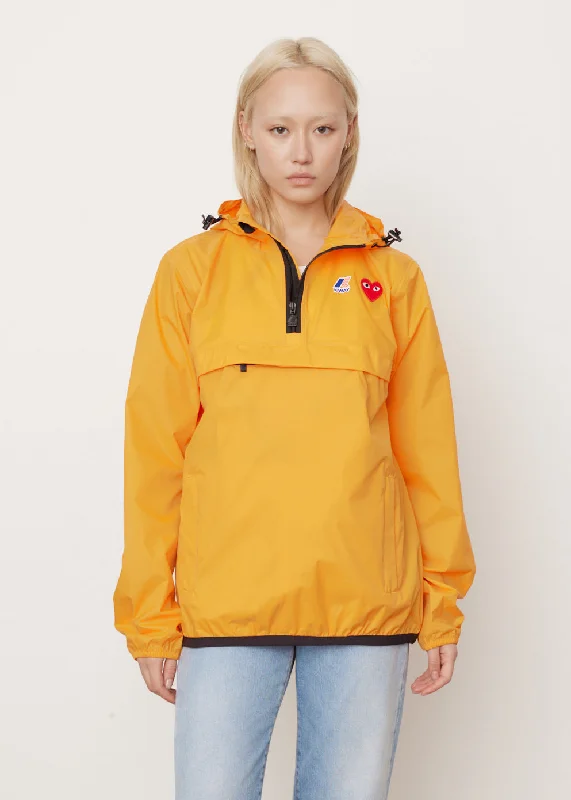 J502 K-Way Hoodie Half Zip Jacket Sporty Women's Athleisure 