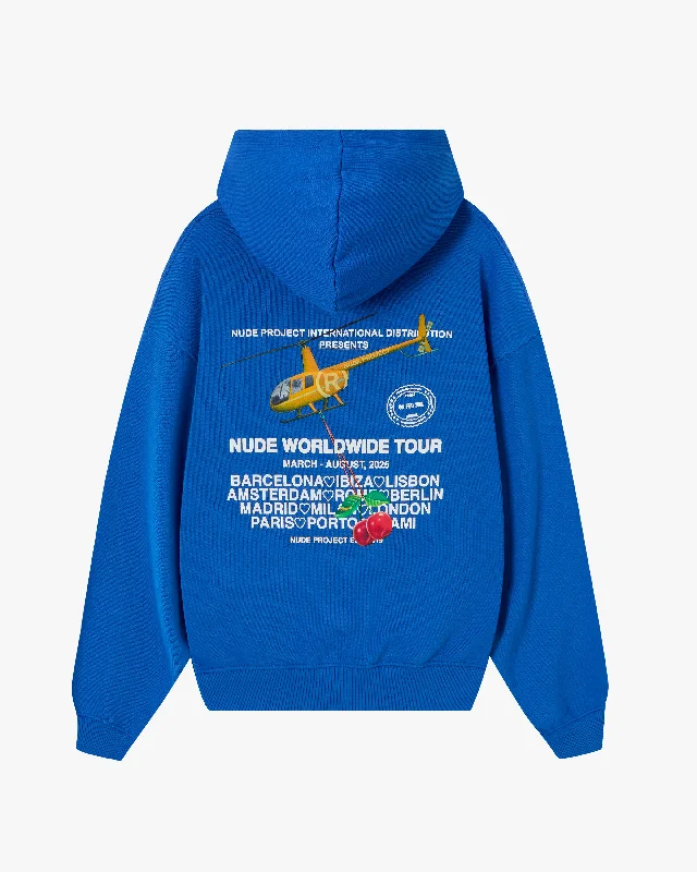 NUDE TOUR HOODIE BLUE Traditional Women's 